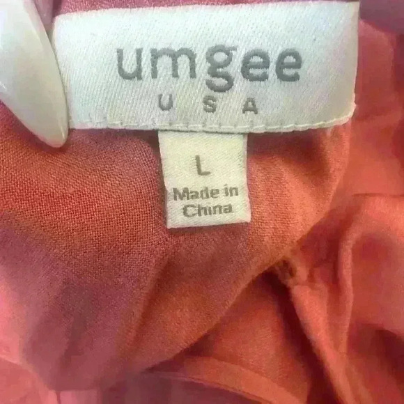 UmGee Boho Rust Color Tiered Maxi Dress Size L - Picture 2 of 6